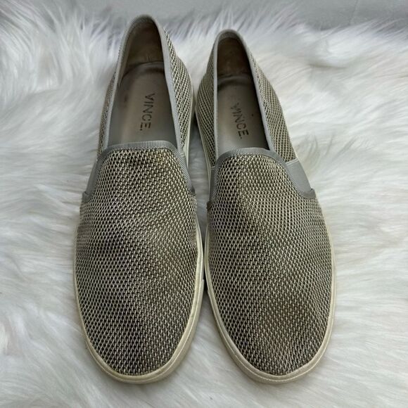 Vince Preston Hard Knit Metallic Mesh Slip On Sneaker 37.5 - Picture 2 of 7